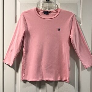 Ralph Lauren Soft Pink 3/4 Sleeve Tee